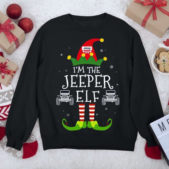 Gildan Other - Jeep Sweatshirt I'm The Jeeper ELF, Jeep Christmas Gifts, Jeep Lover Sweatshirt
